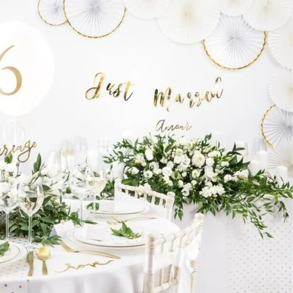 Palloncini 30cm, Appena Sposati, Set di 50 pastelli bianco puro