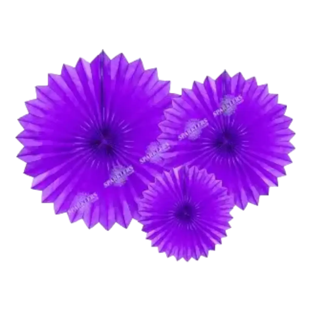 Rosoni decorativi, viola, 20-40 cm (3 pz.)