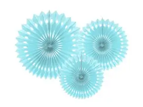 Ventilatore in tessuto, azzurro, set da 20-30 cm di 3