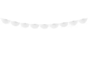 Ghirlanda di tessuti a rosone bianco 3 metri