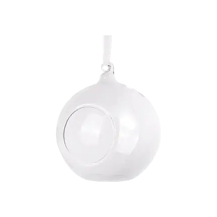 Palla di vetro con nastro ø10cm (Set di 4)