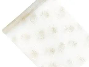 Guida da tavolo bianca con stampa in oro, lunghezza 9 metri