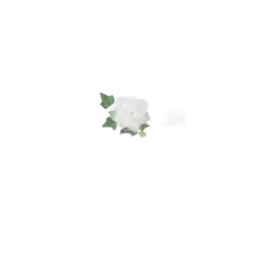 Ghirlanda di tulle bianco con rose bianche 1,7 metri