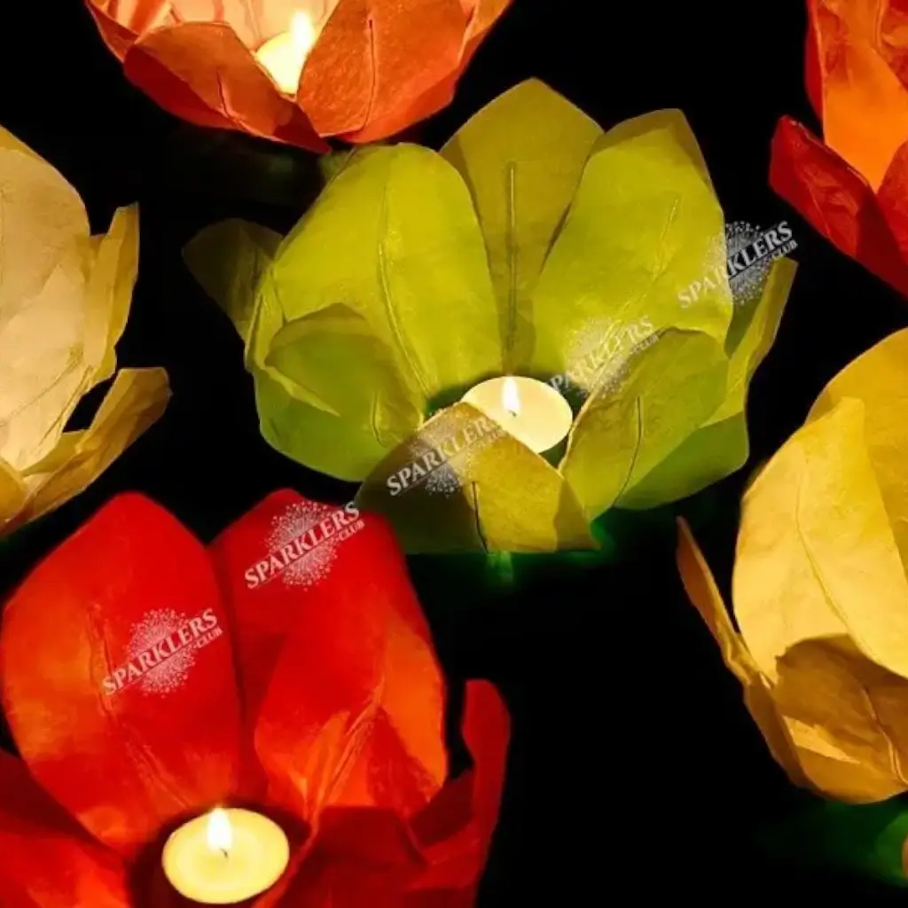 Lanterne galleggianti multicolore x6