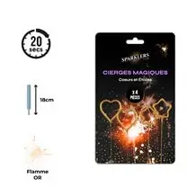 Candele magiche cuori e stella x4