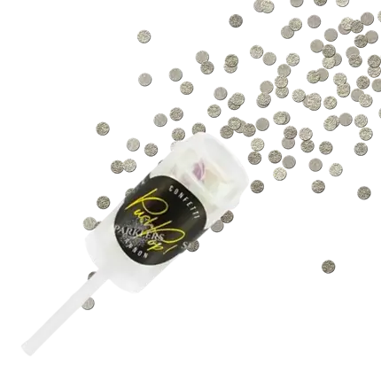 Coriandoli push pop argento