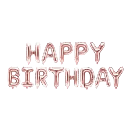 Buon compleanno Pallone Gigante 340x35cm Oro Rosa