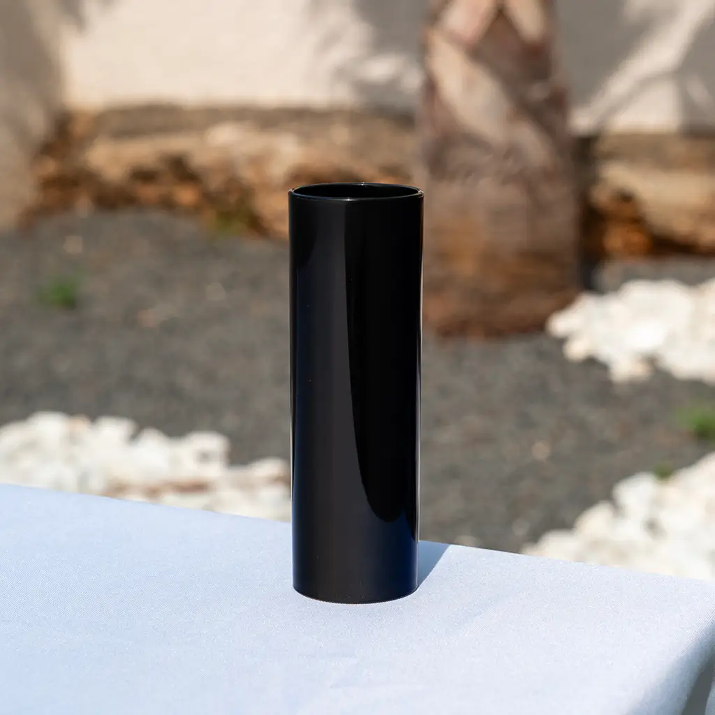  Tubo infrangibile in vetro 22cl nero