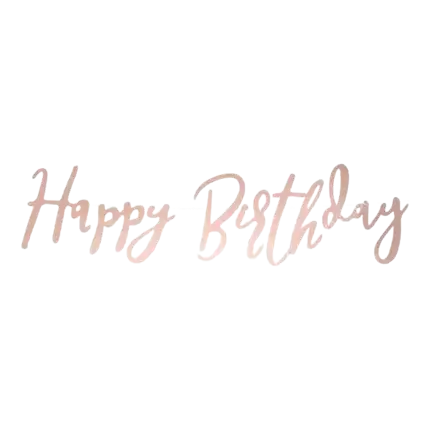 Ghirlanda Buon Compleanno Oro Rosa