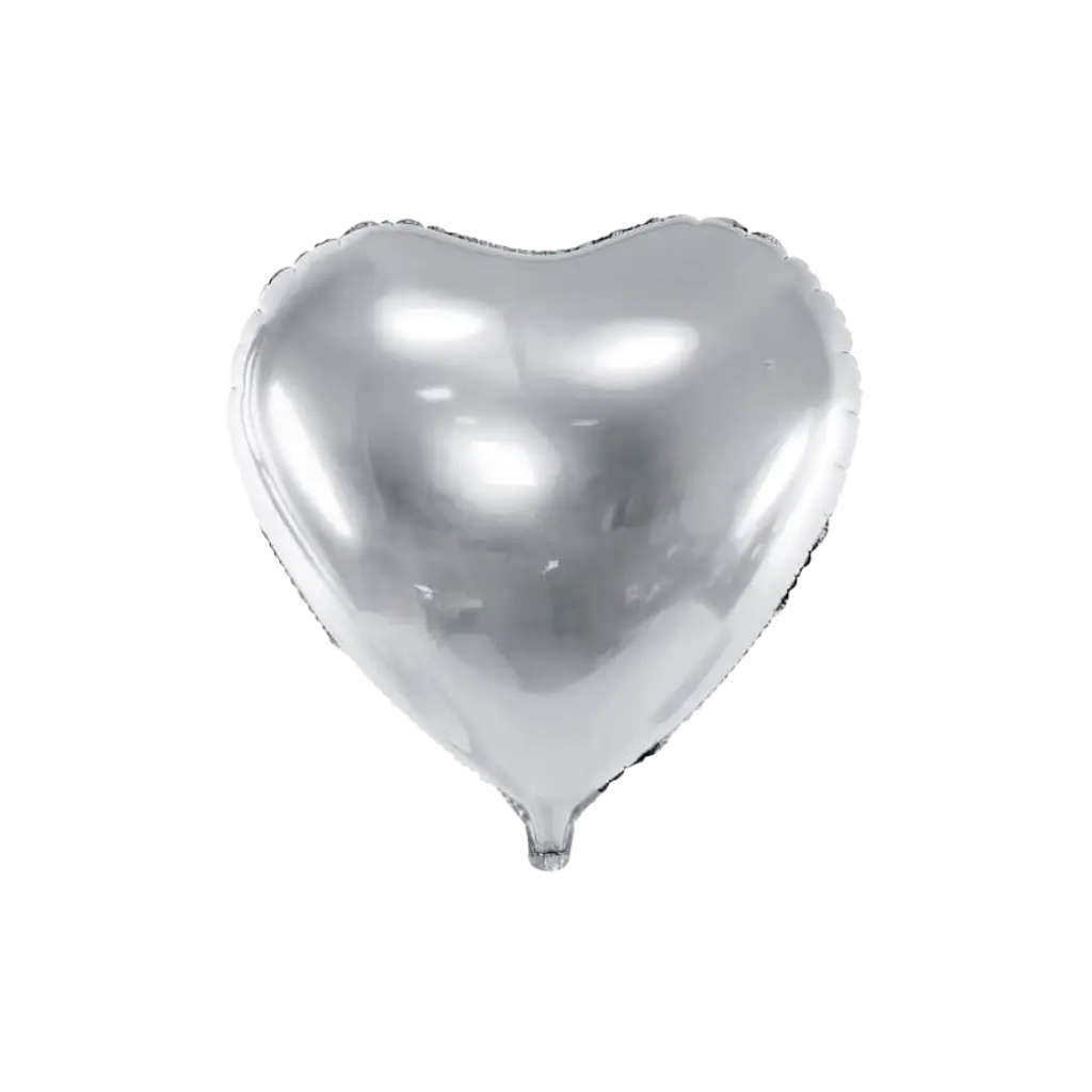 Palloncino a cuore Argento metallizzato 61cm