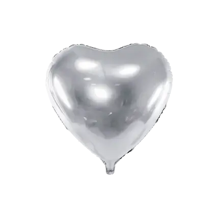 Palloncino a cuore Argento metallizzato 61cm
