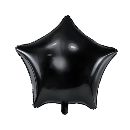 Metal Star Balloon Nero 48cm