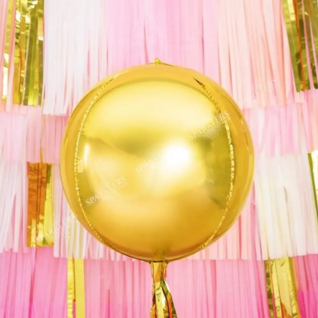 Palloncino tondo d'oro metallico 40cm