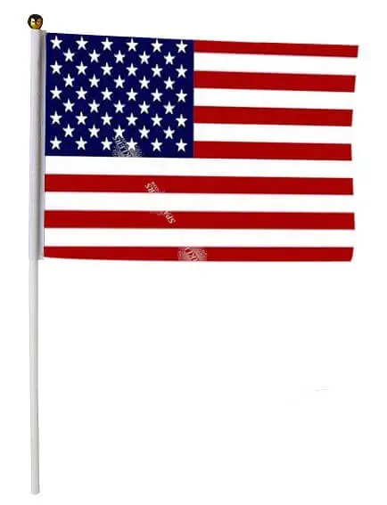 Confezione da 12 bandiere USA 14x21cm