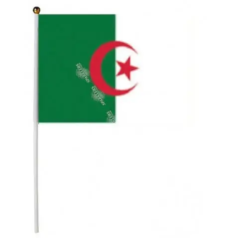 Bandiera Algeria 30x45cm con bastone