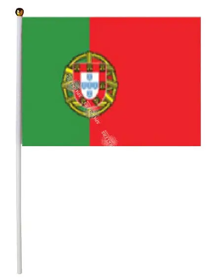 Confezione da 12 bandiere Portogallo 15x22cm