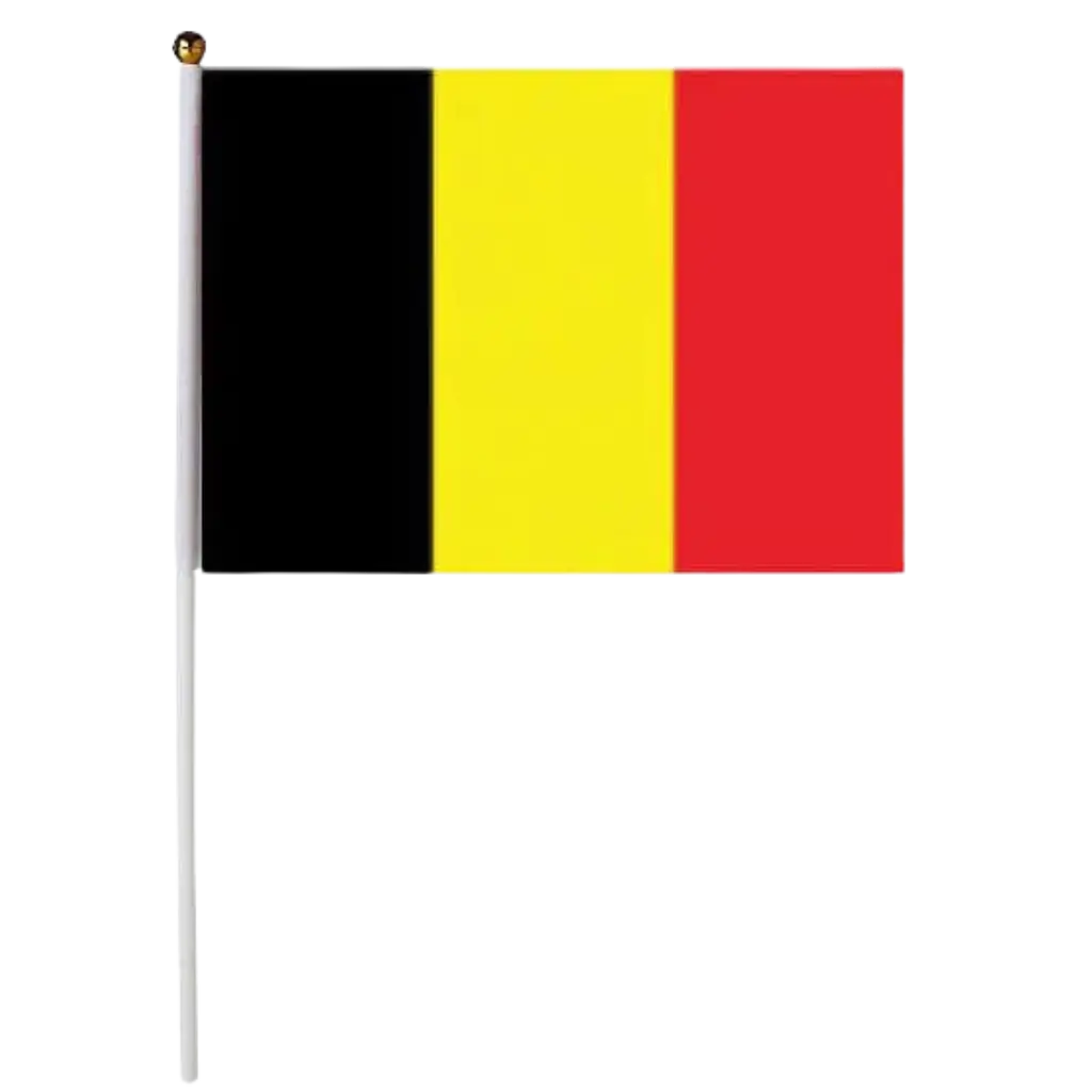 Bandiera Belgio 30x45cm con bastone