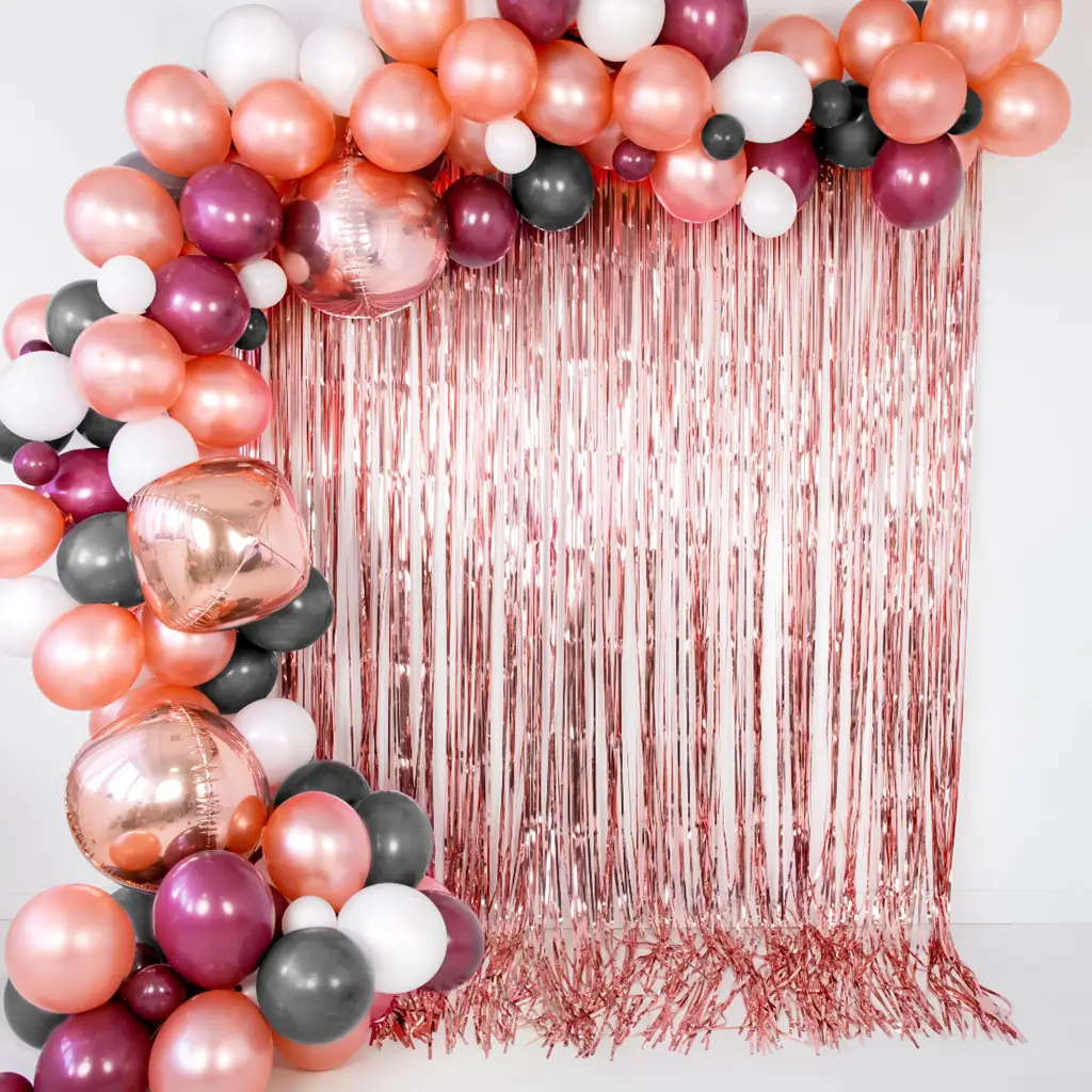 Confezione da 100 Palloncini Oro Rosa Metallici