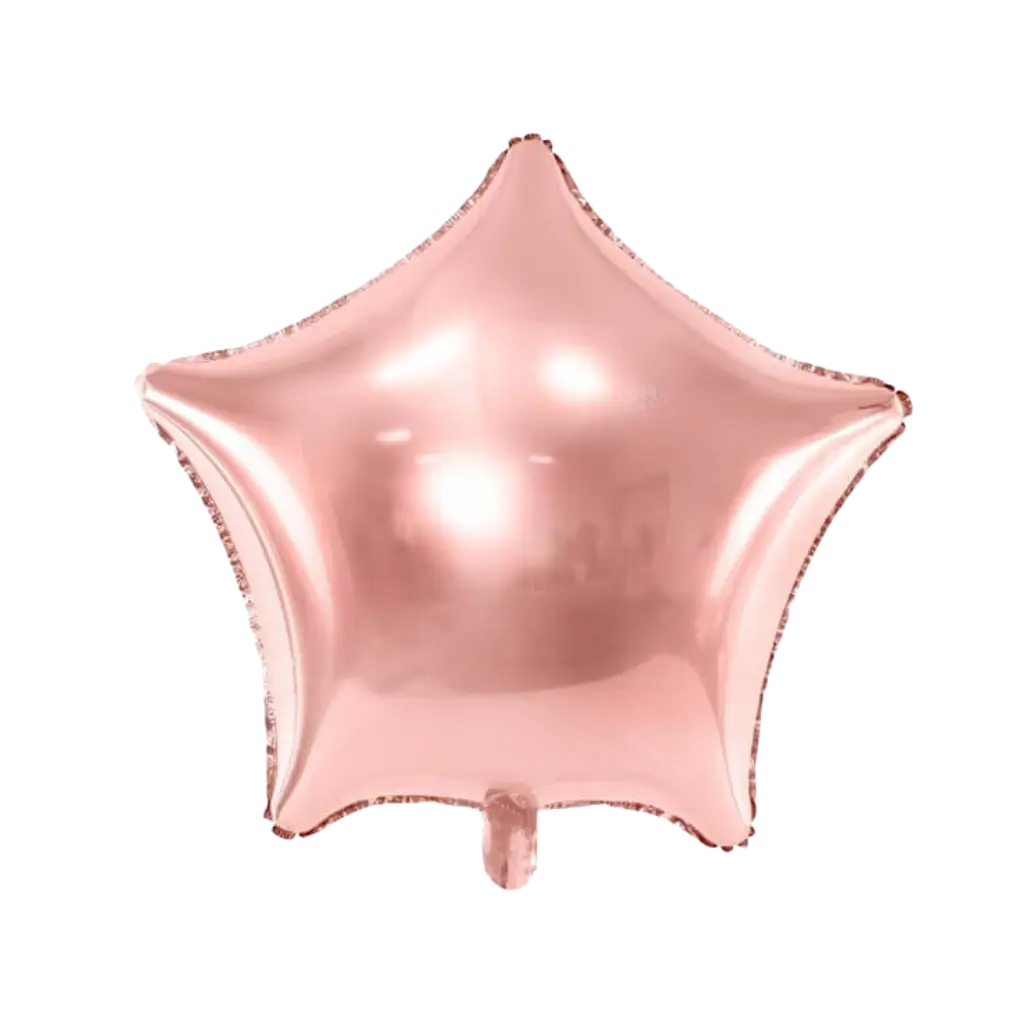 Palloncino a stella in oro rosa metallizzato 48cm
