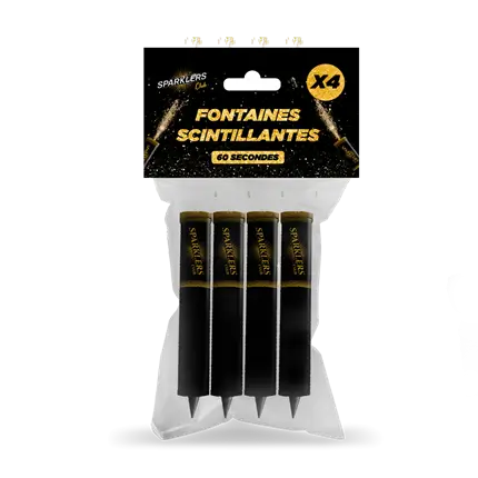 Set di 4 fontane per torte a 0,50€HT/pezzo (60 secondi)