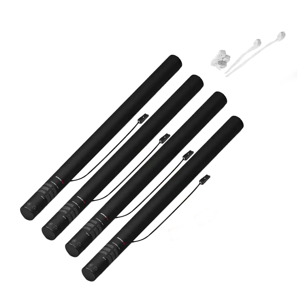 Pistola elettrica coriandoli Streamer bianco 80 cm