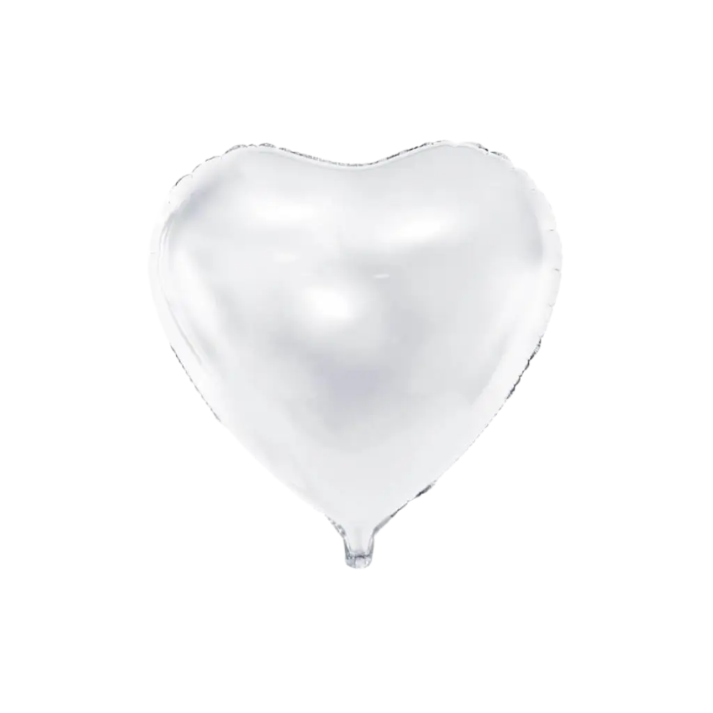 Palloncino Cuore Bianco Metallico 61cm