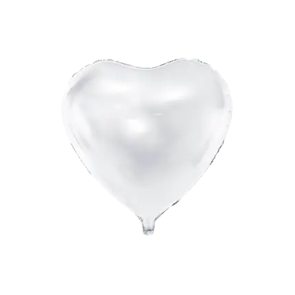 Palloncino Cuore Bianco Metallico 61cm