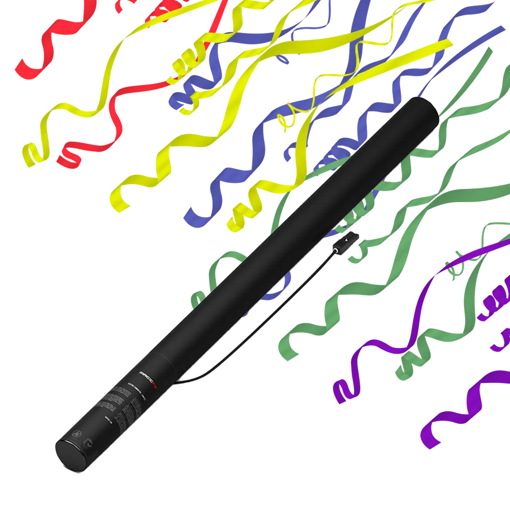 Pistola elettrica coriandoli Streamer Multicolor 80 cm