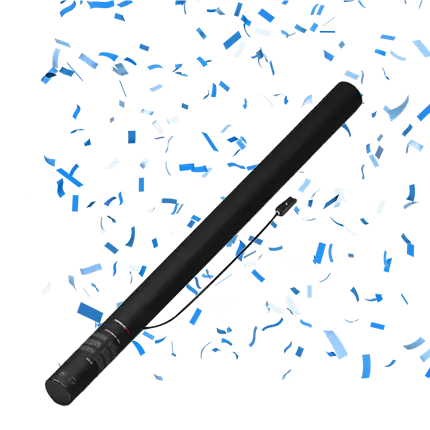 Pistola per coriandoli blu elettrico 80 cm