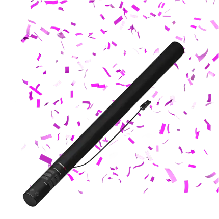 Cannone coriandoli elettrici rosa 80 cm