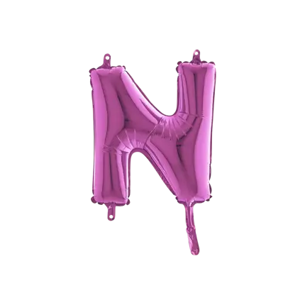Palloncino Lettera N Rosa - 35cm