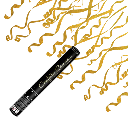 Cannoni Coriandoli 40cm Streamer Gold