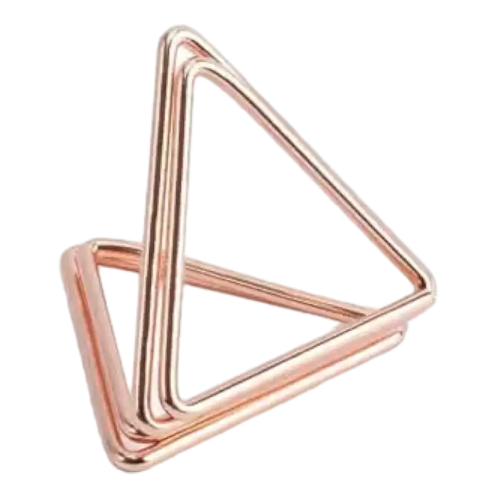 Porta marcatore triangolo d'oro rosa x10