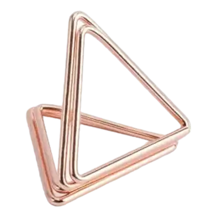 Porta marcatore triangolo d'oro rosa x10