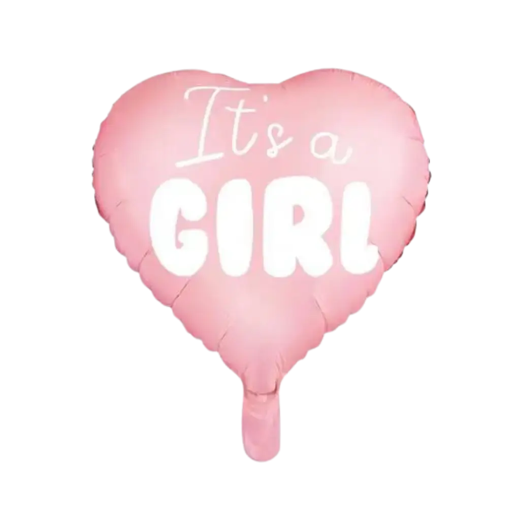 Palloncino a cuore rosa "It's a Girl" 45cm