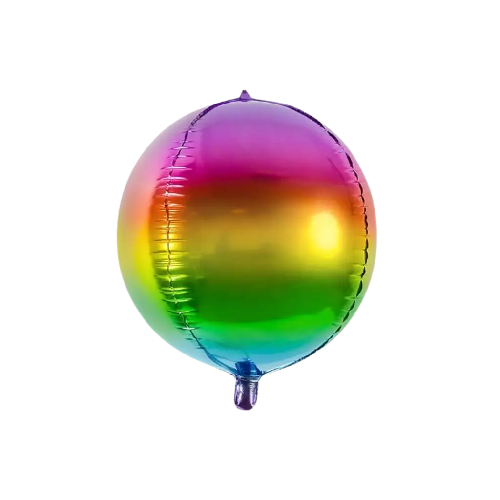 Palloncino tondo in metallo Rainbow 40cm