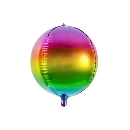 Palloncino tondo in metallo Rainbow 40cm