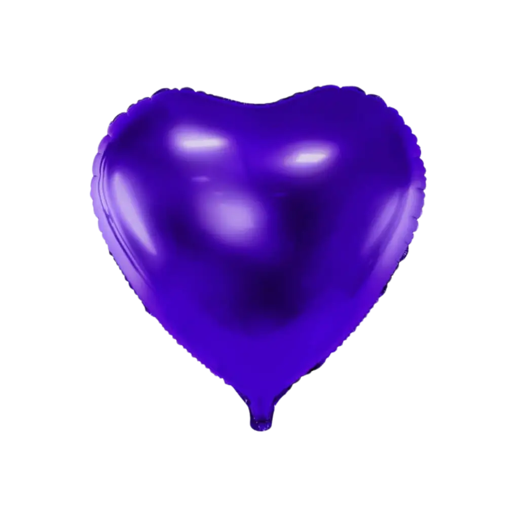 Palloncino a cuore Violetto metallico 45cm