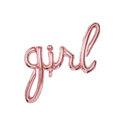Palloncino bambina in oro rosa 77x70cm