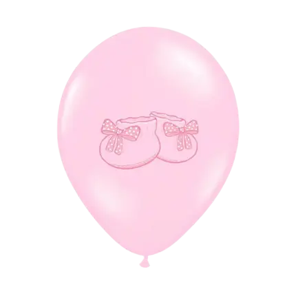 Confezione da 10 palloncini rosa Baby Sneaker