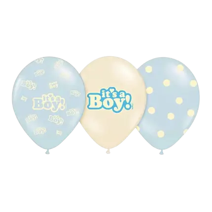 Confezione da 10 palloncini misti It's a Boy Mix