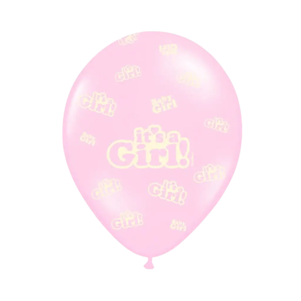 Confezione da 6 palloncini misti "It's a Girl" Mix