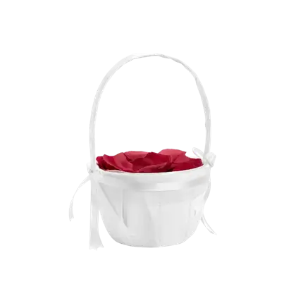 Cesto nuziale per petali di rosa