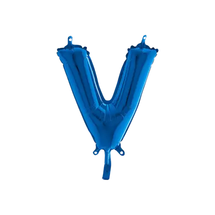 Palloncino Lettera V Blu - 35cm