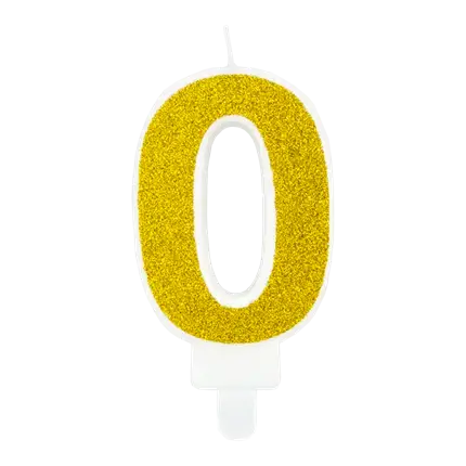 Candela anniversario numero 0 oro