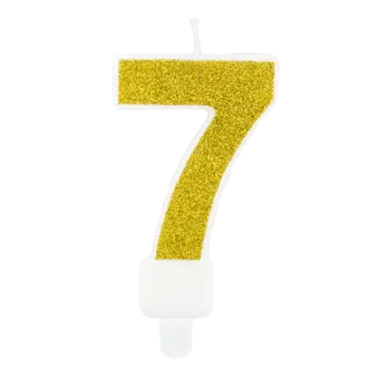 Candela anniversario numero 7 oro