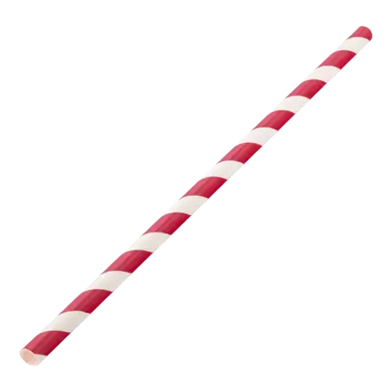Carta paglia a strisce rosse 20cm /ø6mm (250 pz.)