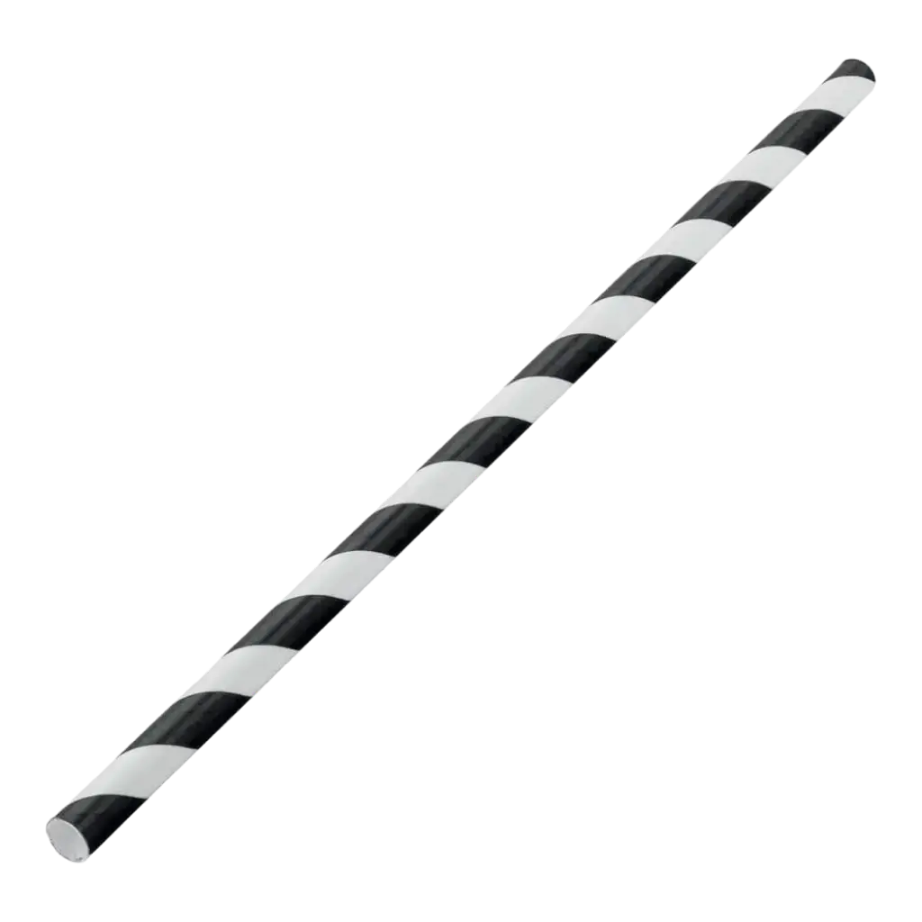 Carta paglia a strisce nero 20cm /ø6mm (250 pz.)
