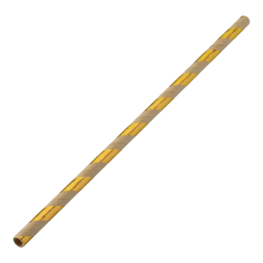 Carta paglia a strisce Oro/Kraft 20cm /ø6mm (250 pz)