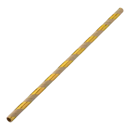 Carta paglia a strisce Oro/Kraft 20cm /ø6mm (250 pz)
